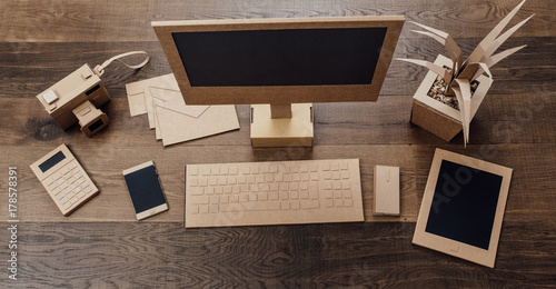 Creative eco friendly cardboard office
