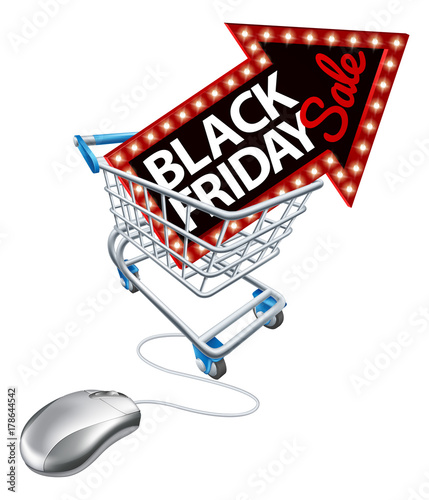 Black Friday Sale Online Shopping Trolley Mouse