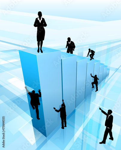 Success Concept Business People Silhouettes