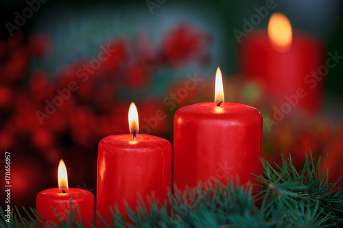 Red Christmas candles
