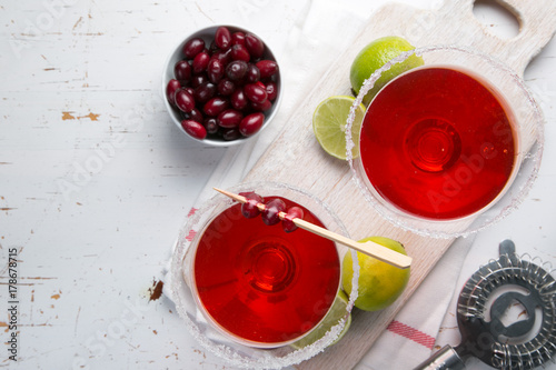 Cranberry and lime martini
