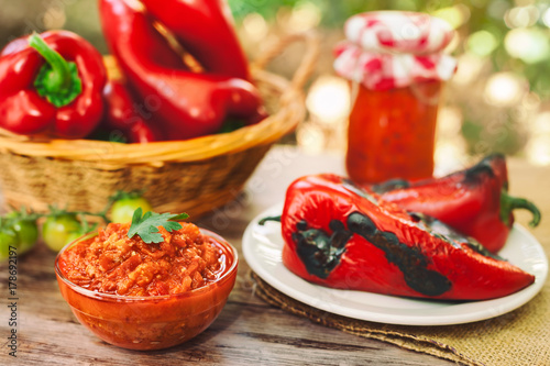 Popular Balkan dish-tasty Ajvar