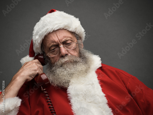 Santa Claus on the phone