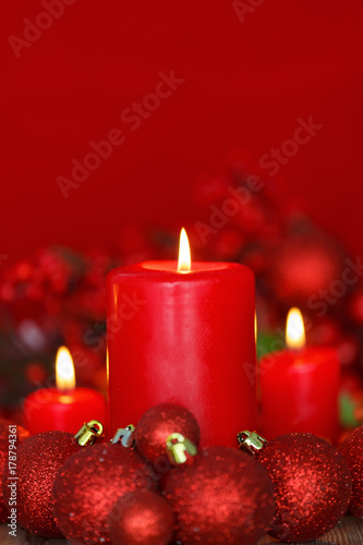 Red Christmas candles