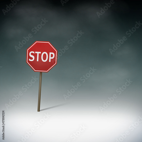 Road stop sign