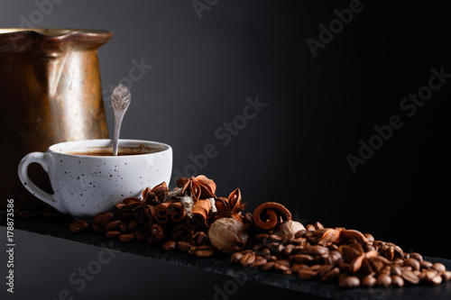 Coffee with spices.