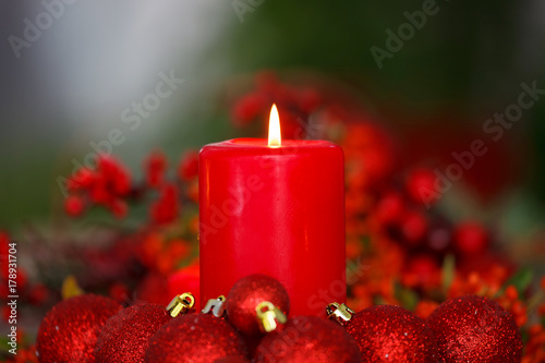 Red Christmas candles