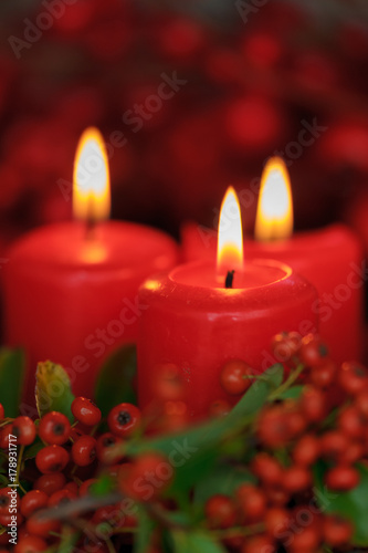 Red Christmas candles