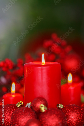 Red Christmas candles
