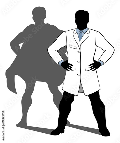 Scientist Super Hero Silhouette