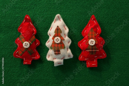 Directly above shot of Christmas tree decoration