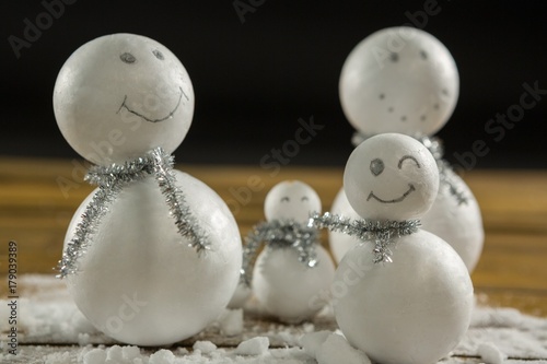 Artificial snowman decoration