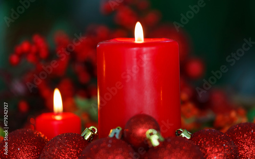Red Christmas candles