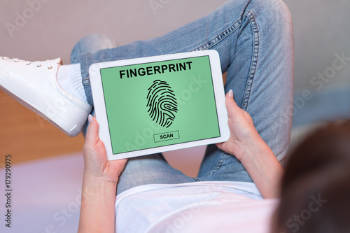 Internet security concept on a tablet