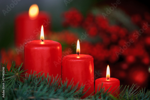 Red Christmas candles