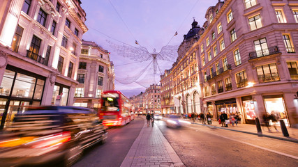 Shopping at Oxford street, London, Christmas day