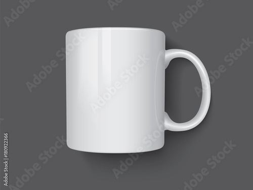 Realistic mug mock up vector template Easy to change colors