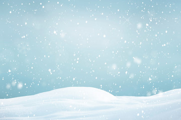 Winter background, falling snow 