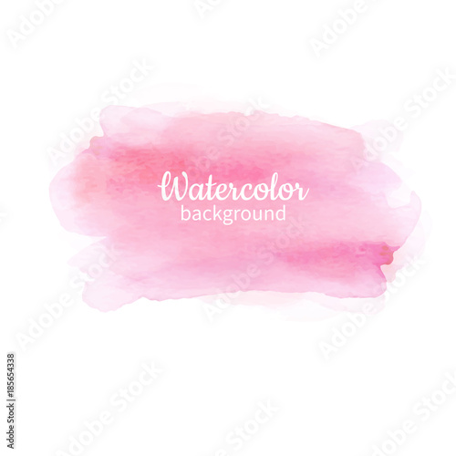 Вектор: Watercolor pink abstract hand painted background. Watercolor vec Watercolor pink abstract hand painted background. Watercolor vec