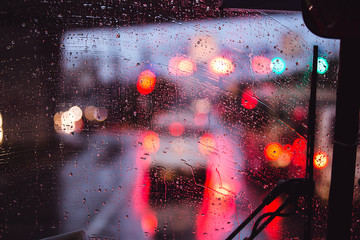 Water drops on a window