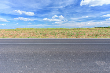 Asphalt road and countryside views