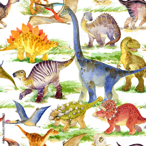 cute dinosaurs seamless pattern © Елена Фаенкова