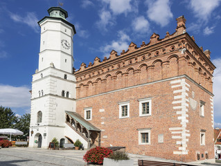 Sights of Poland. Old Town in Sandomierz. Famous city in Poland.