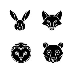 Monoline Animal Faces
