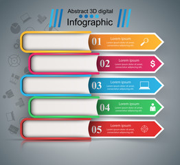 Paper colr book - business infographic. Vector eps 10