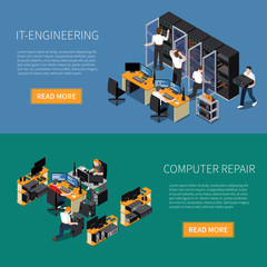 IT Engineering Banners Set