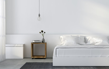 White minimalistic bedroom