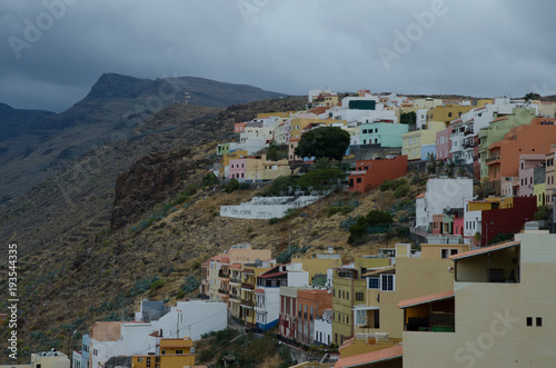 Plakat Wzgórze San Sebastián de La Gomera La Gomera Wyspy Kanaryjskie. Hiszpania.