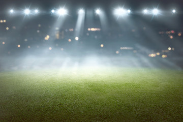Soccer field with blur spotlight