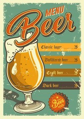 Vintage pub poster design.