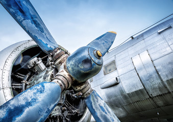 propeller of an old aircraft