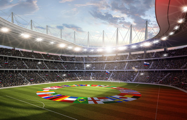Stadion mit Länderflaggen 3
