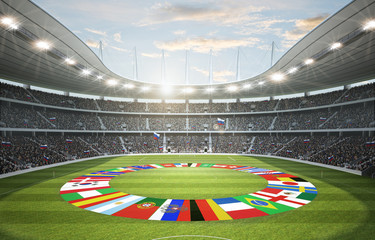 Stadion mit Länderflaggen 2