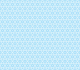 Seamless blue abstract geometrical hexagon pattern vector