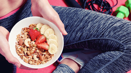 girl with granola
