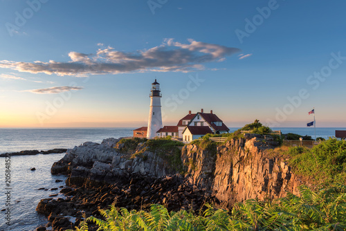 Zdjęcie XXL Portland Kierownicza latarnia morska w przylądku Elizabeth, Nowa Anglia, Maine, usa.