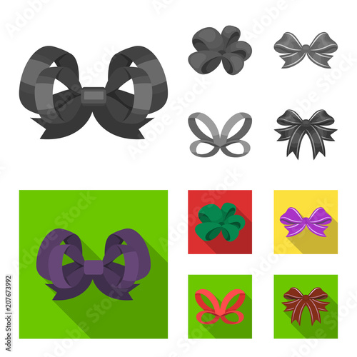 Вектор: Multicolored bows cartoon,black,flat,outline icons in set collection for design.Bow for decoration vector symbol stock web illustration. Multicolored bows cartoon,black,flat,outline icons in set collection for design.Bow for decoration vector symbol stock web illustration.