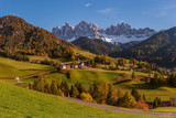 Mountains and village in valley