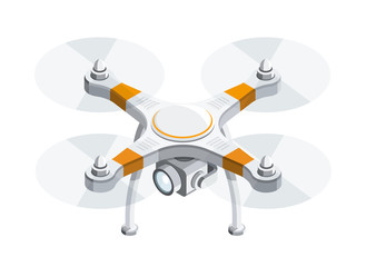 Drone Quadrocopter 3D isometric