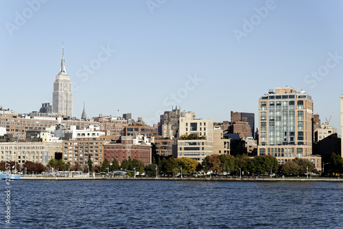 Plakat Skyline, Financial District mit One World Trade Center, Manhattan, New York City, New York, USA, Nordamerika