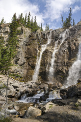 Tangle Creek waterfall in Alberta in Canada 