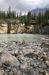 Athabasca Falls in Alberta in Canada 