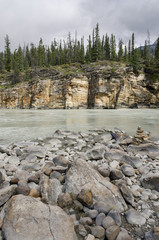 Athabasca Falls in Alberta in Canada 
