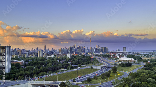 Zdjęcie XXL Widok z lotu ptaka Toronto miasto od above, Toronto, Ontario, Kanada