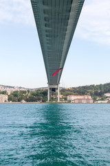Details of Bosphorus Bridge in Istambul, Turkey