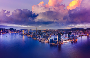 Hong Kong Cityscape from aerial view 